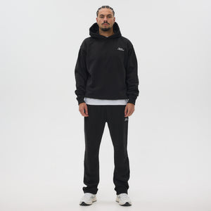 Helme Front Embroidery Signature Oversized Hoodie Black