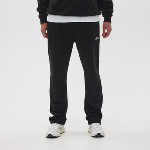 Helme Embroidery Signature Open Hem Jogger Black