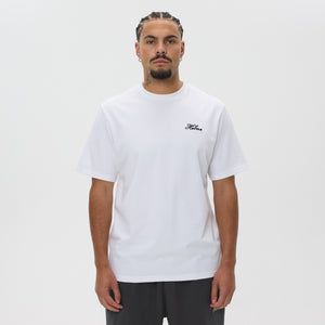Helme Front Embroidery Signature Tee White