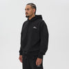 Helme Front Embroidery Signature Oversized Hoodie Black