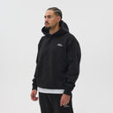 Helme Front Embroidery Signature Oversized Hoodie Black