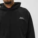 Helme Front Embroidery Signature Oversized Hoodie Black