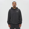 Helme Front Embroidery Signature Oversized Hoodie Charcoal