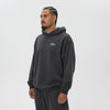 Helme Front Embroidery Signature Oversized Hoodie Charcoal