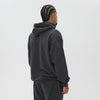 Helme Front Embroidery Signature Oversized Hoodie Charcoal