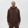 Helme Front Embroidery Signature Oversized Hoodie Coffee