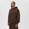 Helme Front Embroidery Signature Oversized Hoodie Coffee
