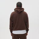 Helme Front Embroidery Signature Oversized Hoodie Coffee