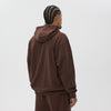 Helme Front Embroidery Signature Oversized Hoodie Coffee