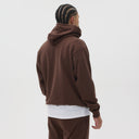 Helme Front Embroidery Signature Oversized Hoodie Coffee