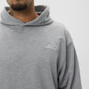 Helme Front Embroidery Signature Oversized Hoodie Grey