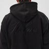 Helme Back Embroidery Signature Oversized Hoodie Black