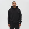 Helme Back Embroidery Signature Oversized Hoodie Black