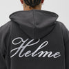 Helme Back Embroidery Signature Oversized Hoodie Charcoal