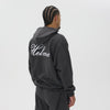 Helme Back Embroidery Signature Oversized Hoodie Charcoal
