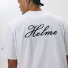 Helme Back Embroidery Signature Tee White