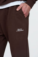 Helme Embroidery Signature Open Hem Jogger Coffee