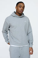Helme Front Embroidery Signature Oversized Hoodie Grey