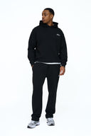 Helme Front Embroidery Signature Oversized Hoodie Black
