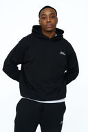 Helme Front Embroidery Signature Oversized Hoodie Black