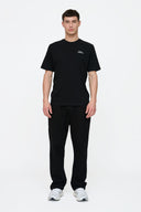 Helme Front Embroidery Signature Tee Black