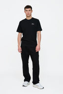 Helme Front Embroidery Signature Tee Black