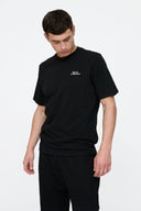 Helme Front Embroidery Signature Tee Black