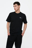 Helme Front Embroidery Signature Tee Black
