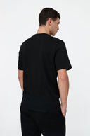 Helme Front Embroidery Signature Tee Black