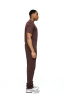 Helme Front Embroidery Signature Tee Coffee