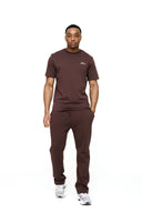Helme Front Embroidery Signature Tee Coffee