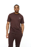 Helme Front Embroidery Signature Tee Coffee