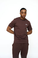 Helme Front Embroidery Signature Tee Coffee