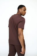Helme Front Embroidery Signature Tee Coffee