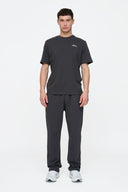 Helme Front Embroidery Signature Tee Charcoal