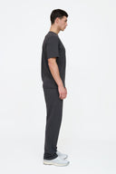 Helme Front Embroidery Signature Tee Charcoal
