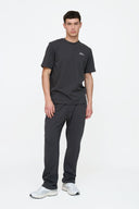 Helme Front Embroidery Signature Tee Charcoal