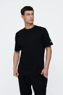 Helme Back Embroidery Signature Tee Black