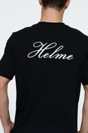 Helme Back Embroidery Signature Tee Black