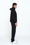 Helme Back Embroidery Signature Oversized Hoodie Black