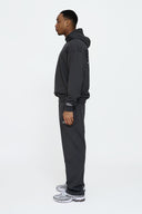 Helme Back Embroidery Signature Oversized Hoodie Charcoal